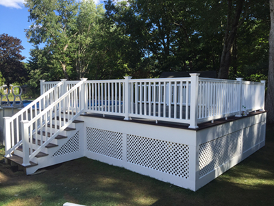 Salem, NH MA Deck Construction & Paver Walkway