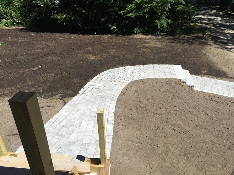 NH MA Front Walk, Steps & Wall