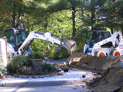 NH MA Landscape Construction Bobcat Work Excavation